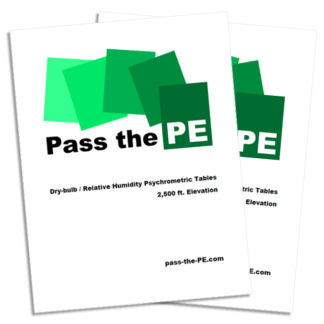The Psychrometric Tables: 2,500 ft. Elevation